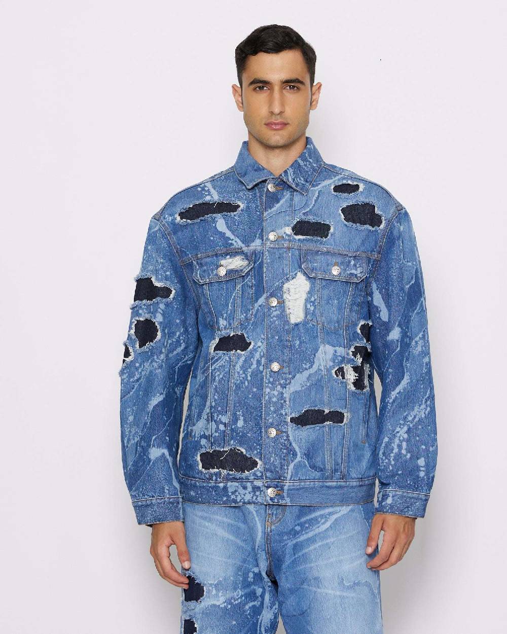 ﻿John Richmond Giacca in denim effetto used Fino Al -60%