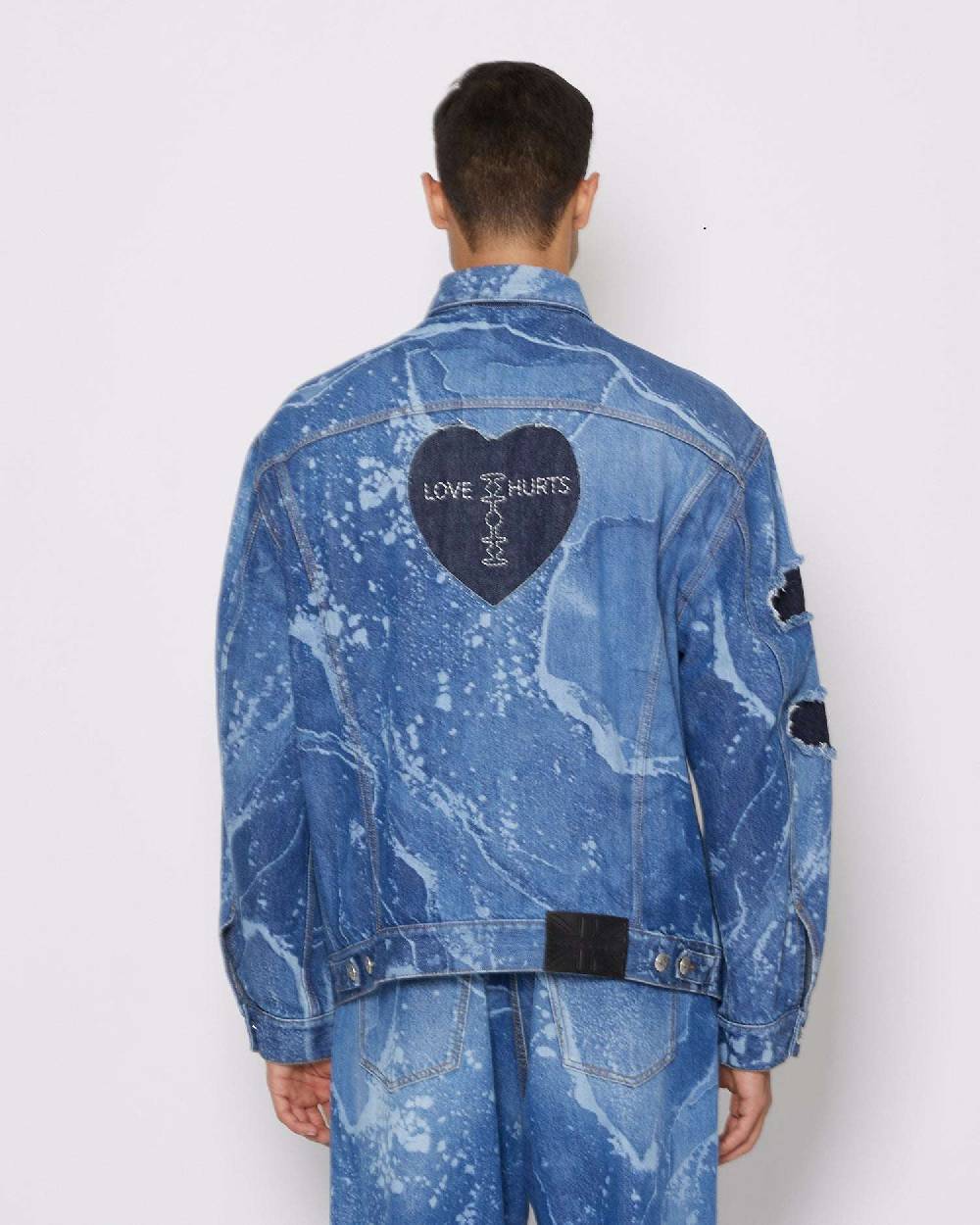 ﻿John Richmond Giacca in denim effetto used Fino Al -60%