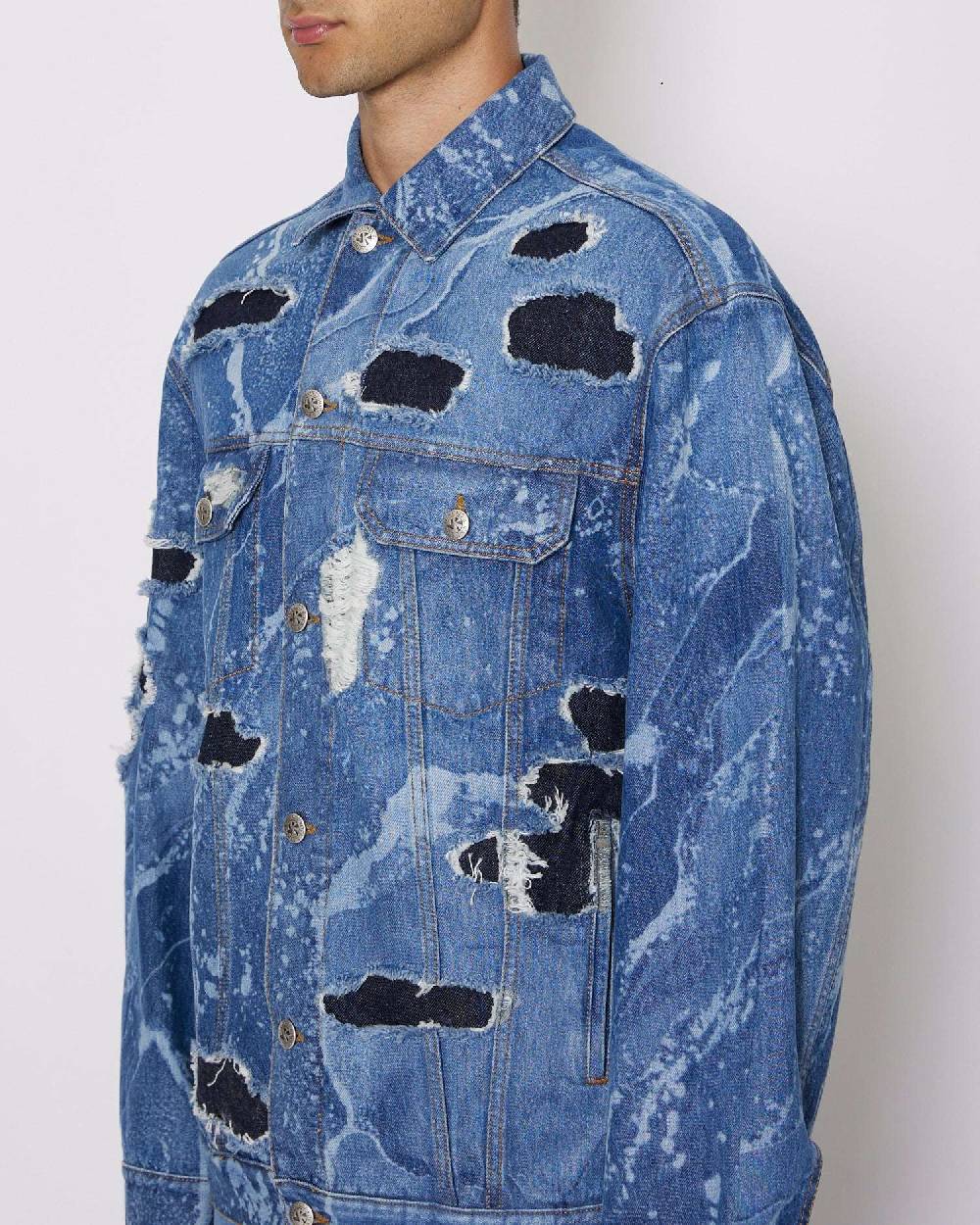 ﻿John Richmond Giacca in denim effetto used Fino Al -60%