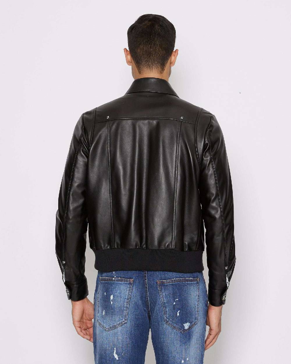 John Richmond Giacca in 100% pelle con chiusura con zip Affare Del Giorno