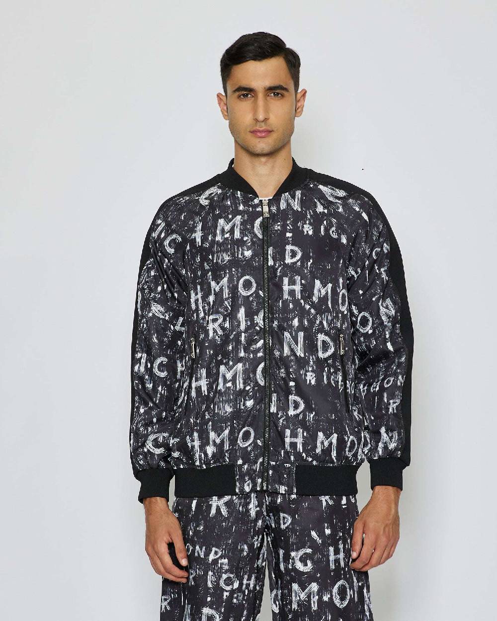 John Richmond Bomber con pattern decorativo allover Prezzo Ridotto