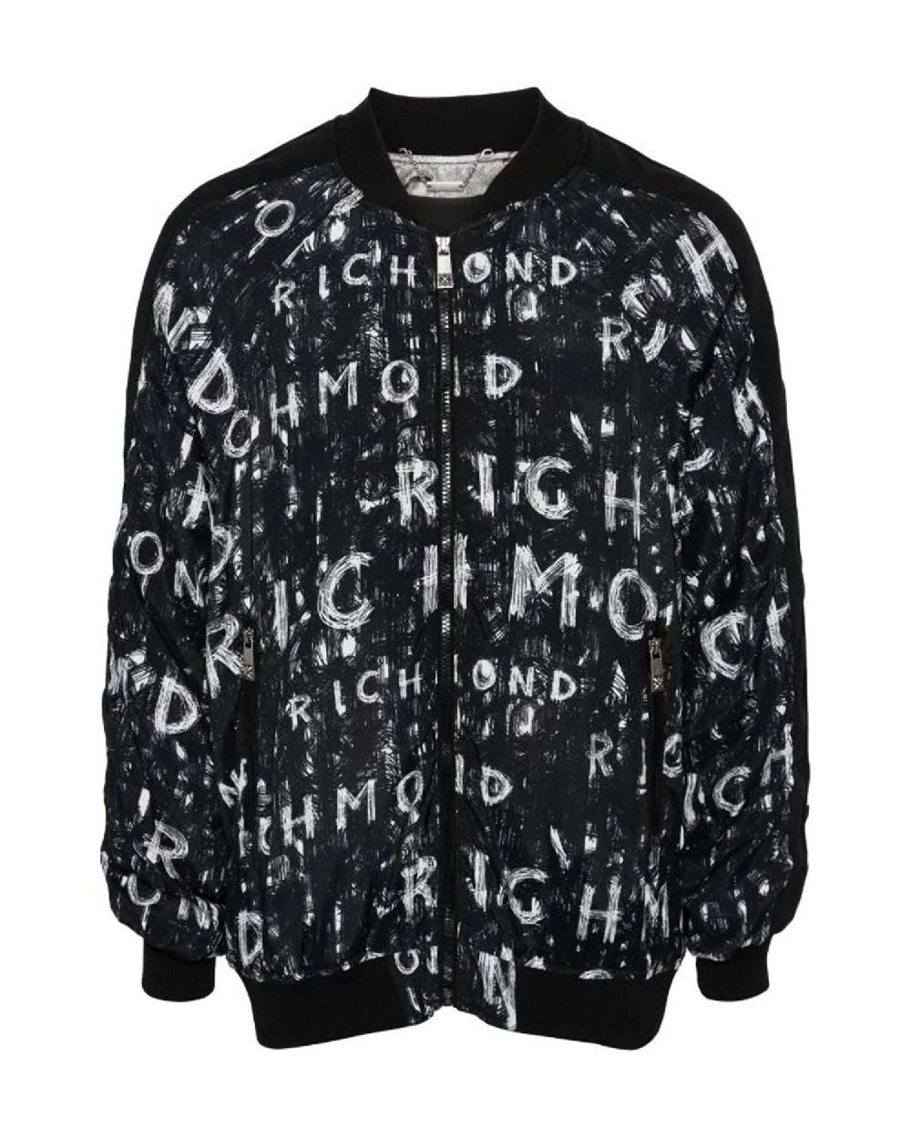John Richmond Bomber con pattern decorativo allover Prezzo Ridotto