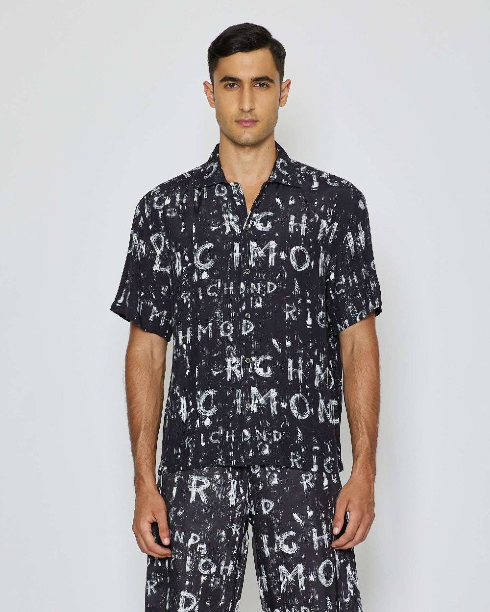John Richmond Camicia con pattern tone sur tone Convenienza