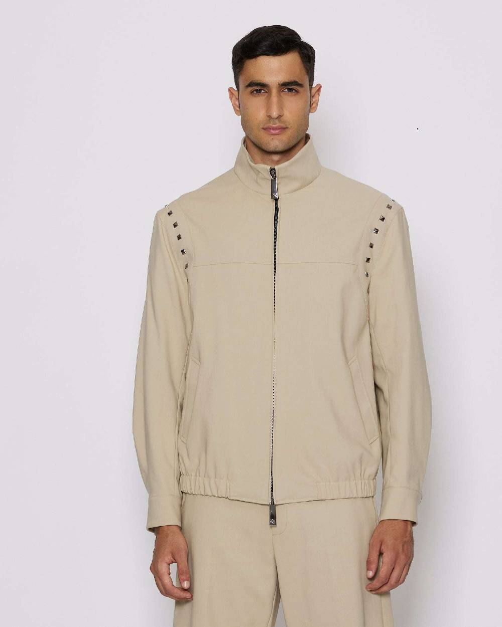 John Richmond Giacca con zip e borchie decorative Novità