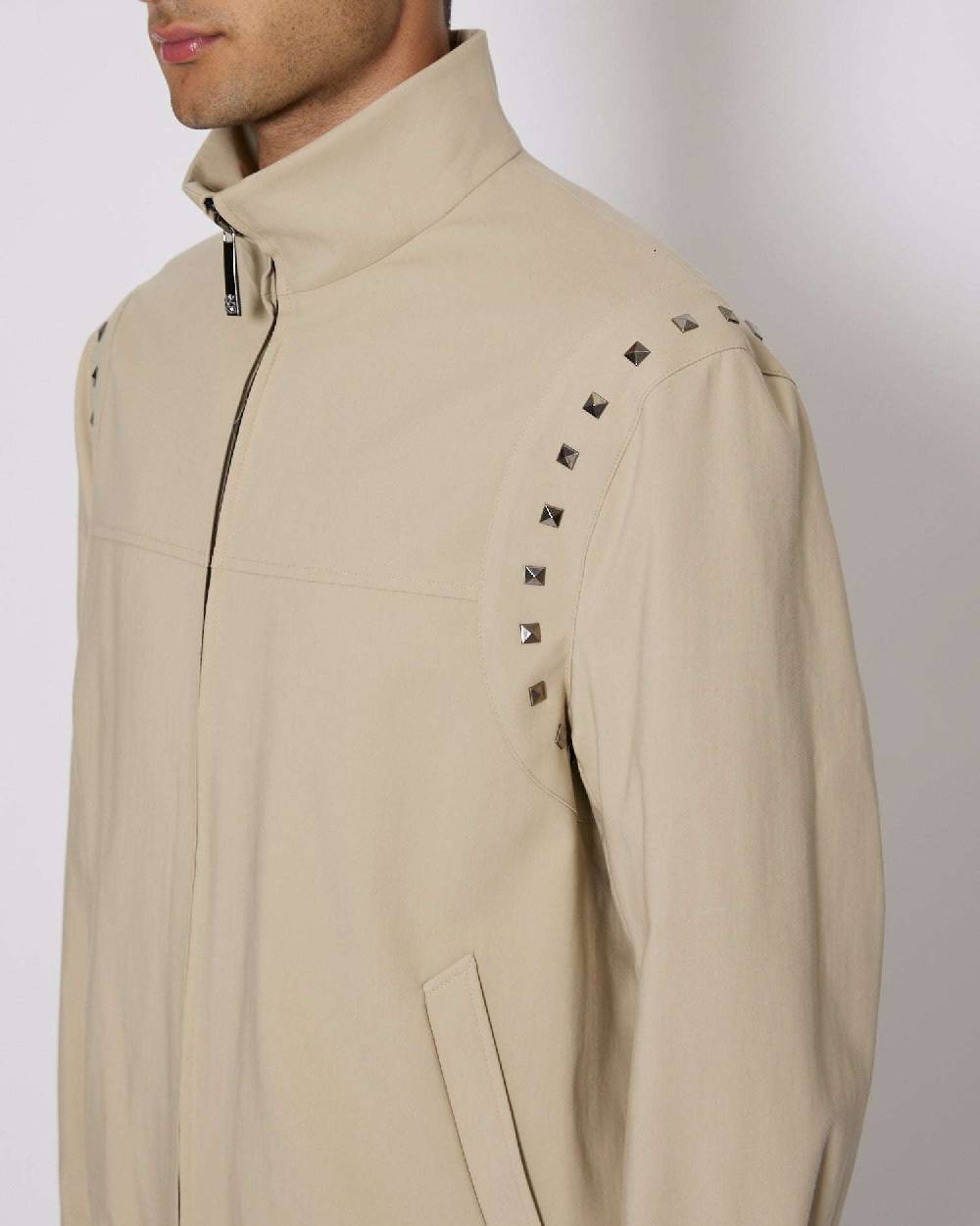 John Richmond Giacca con zip e borchie decorative Novità