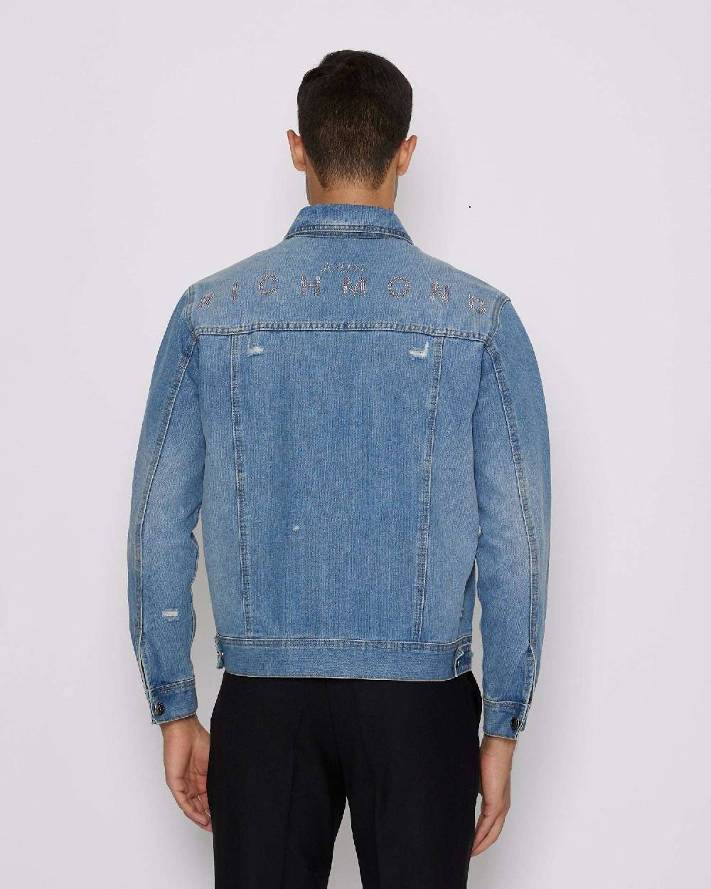 John Richmond Giacca in denim con tasche frontali Presa