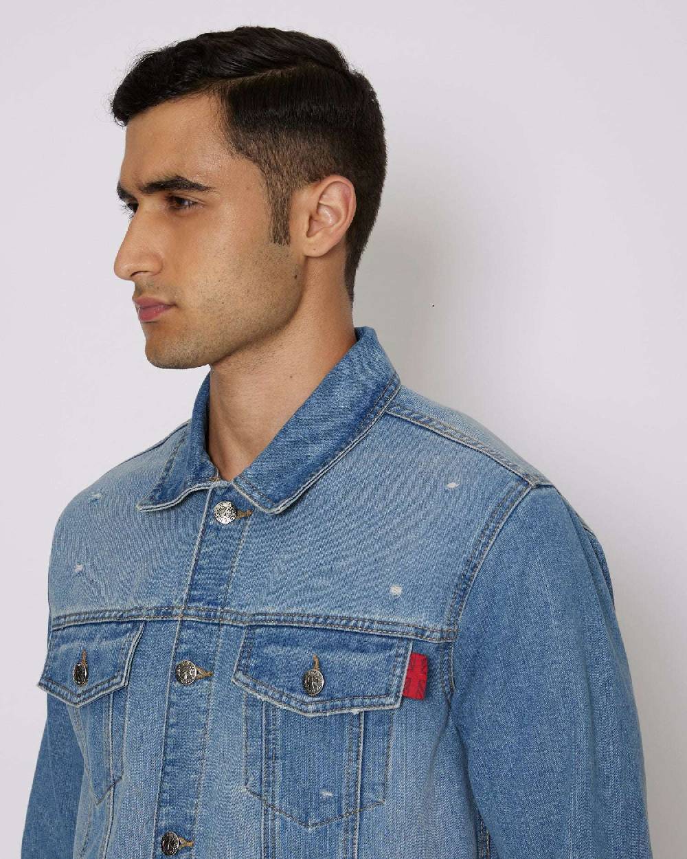 John Richmond Giacca in denim con tasche frontali Presa