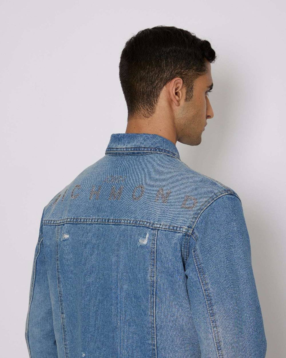 John Richmond Giacca in denim con tasche frontali Presa