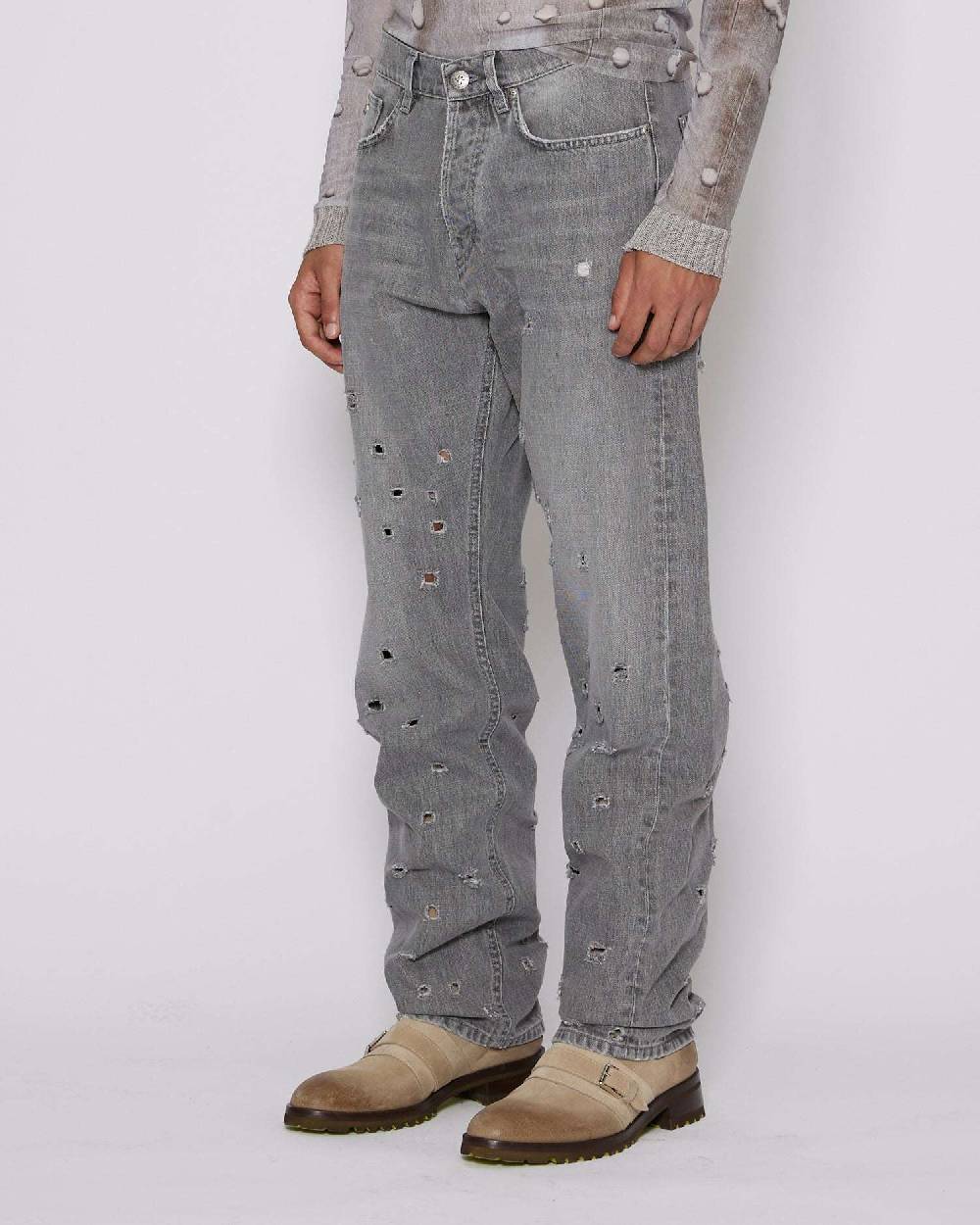 John Richmond Jeans regular con strappi sul davanti Offerta natalizia