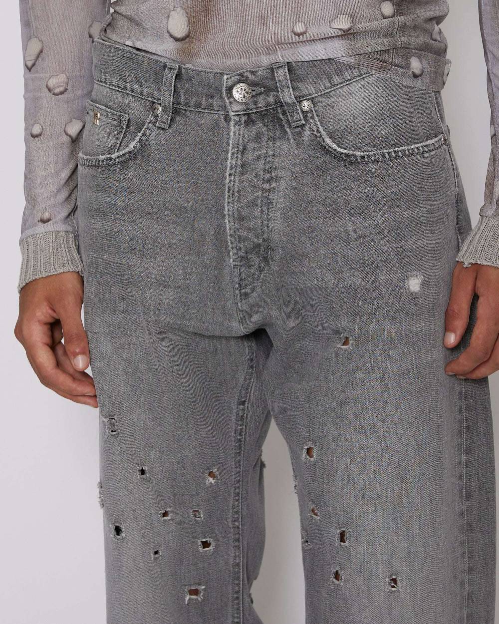 John Richmond Jeans regular con strappi sul davanti Offerta natalizia