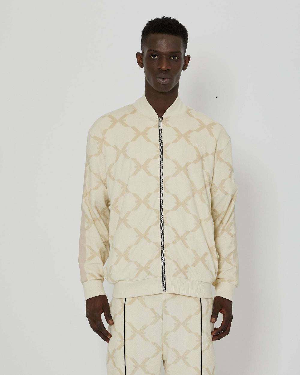 John Richmond Felpa stampata con logo e chiusura con zip Saldi