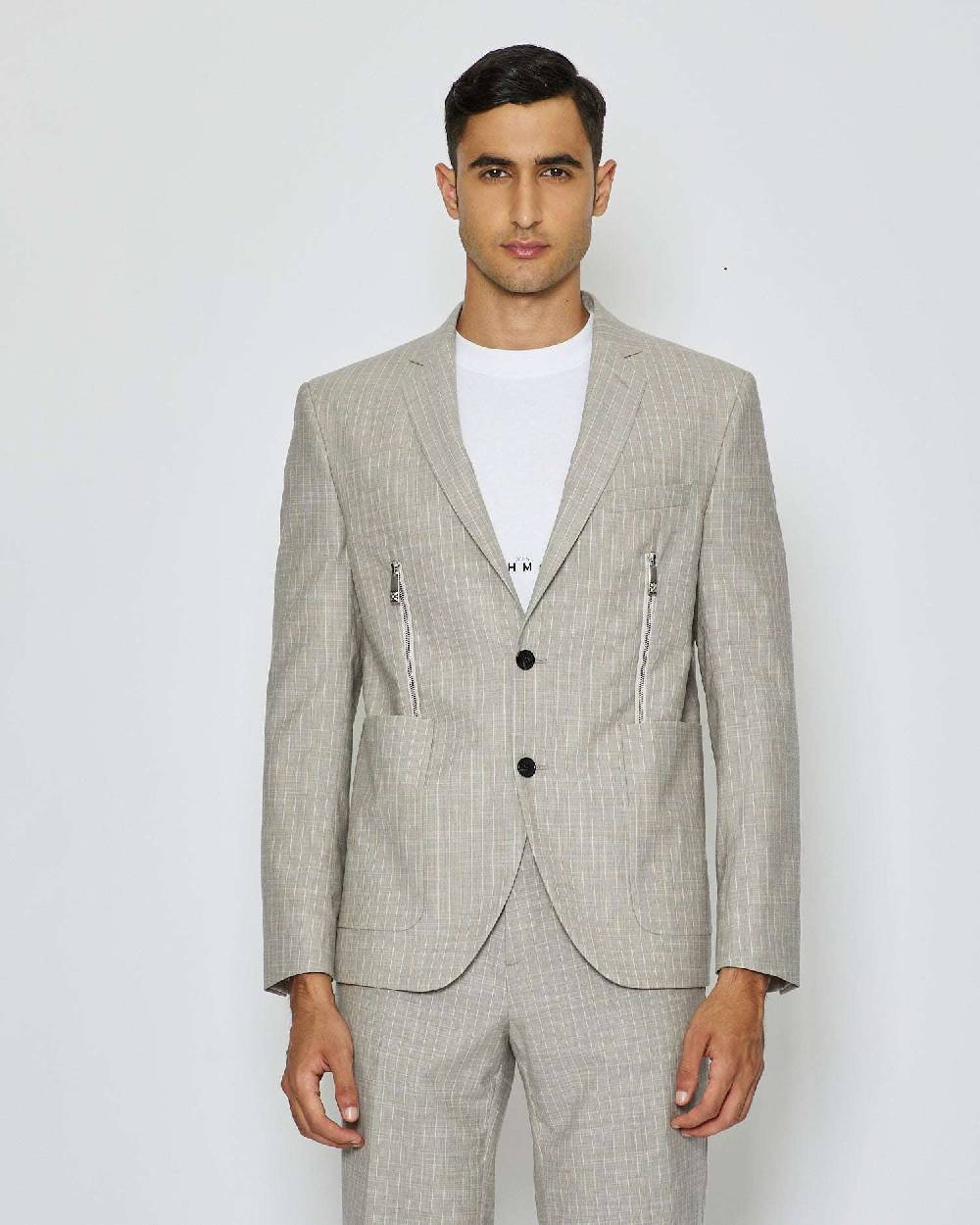 John Richmond Blazer monopetto con tasche con zip Presa