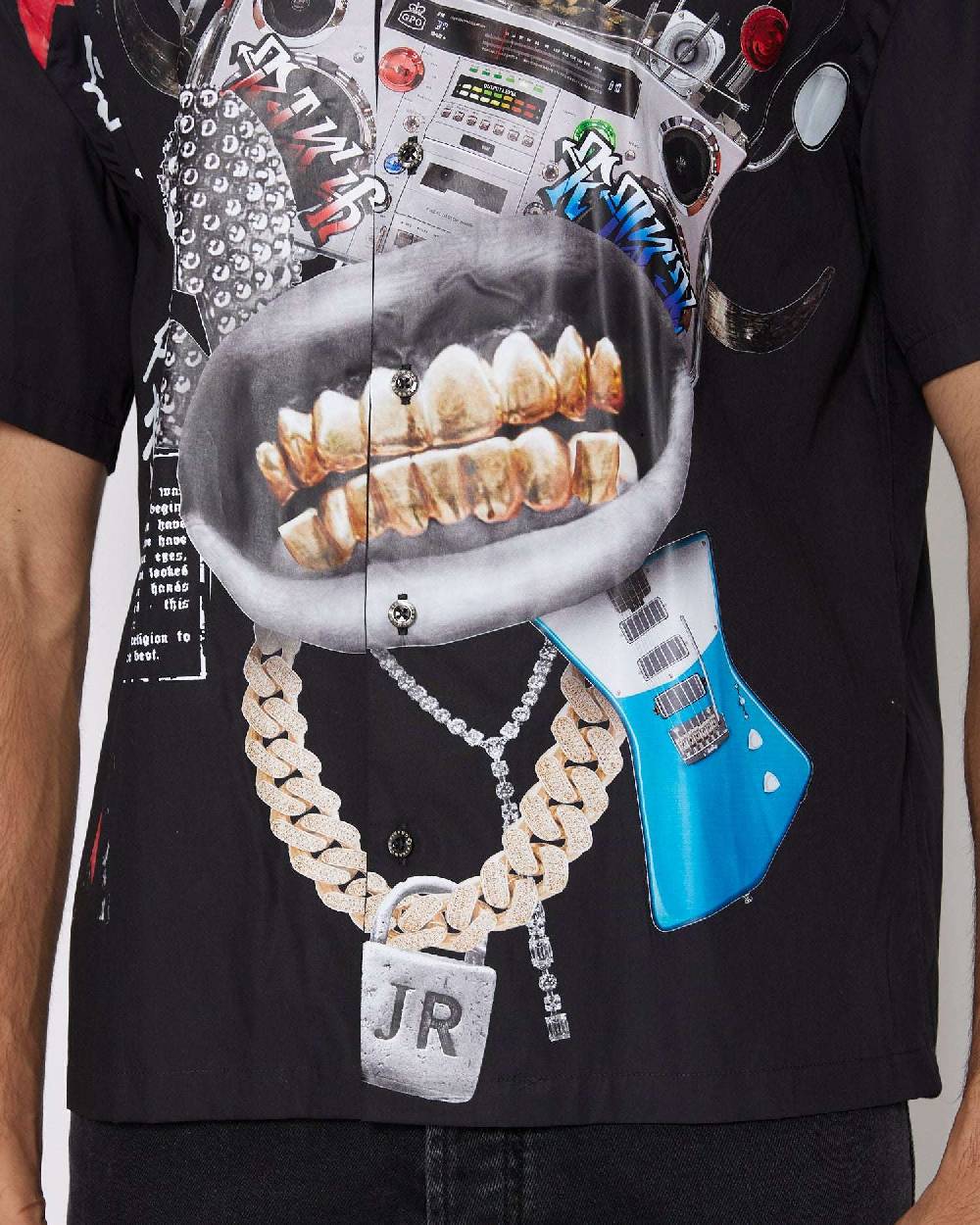 John Richmond Camicia con grafica sul davanti Offerte