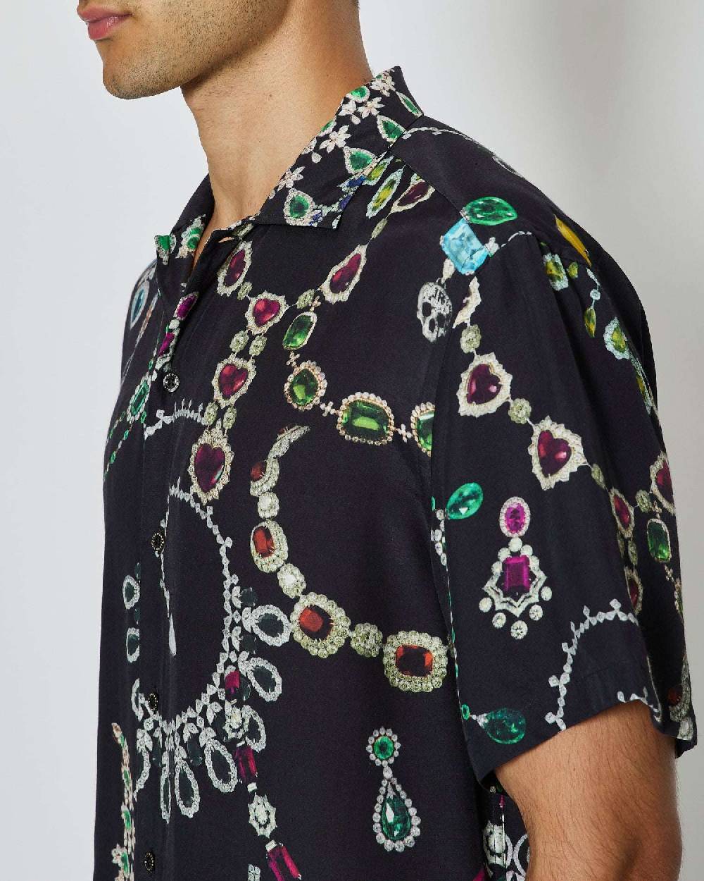 John Richmond Camicia con pattern tone sur tone Vendita Calda