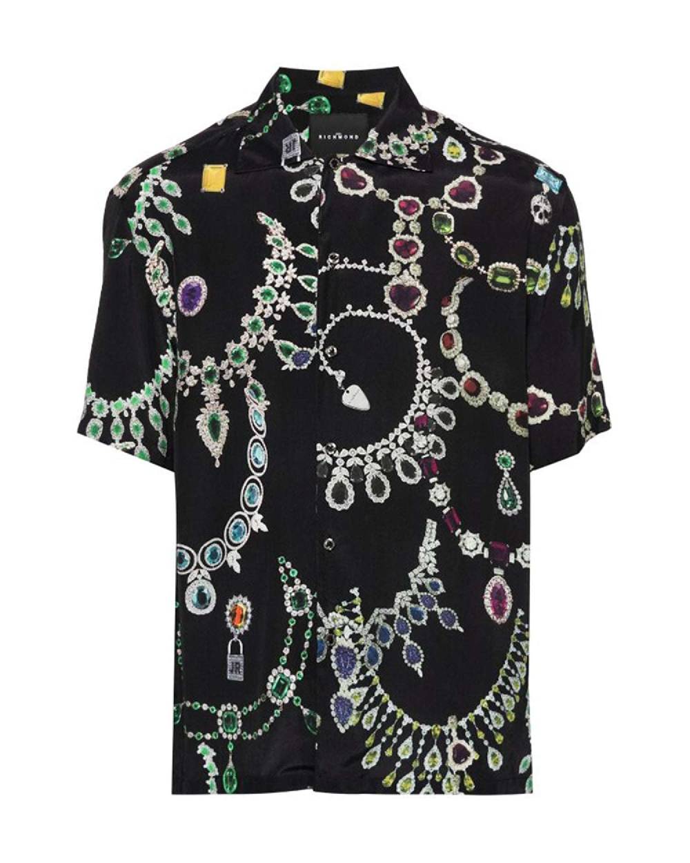 John Richmond Camicia con pattern tone sur tone Vendita Calda