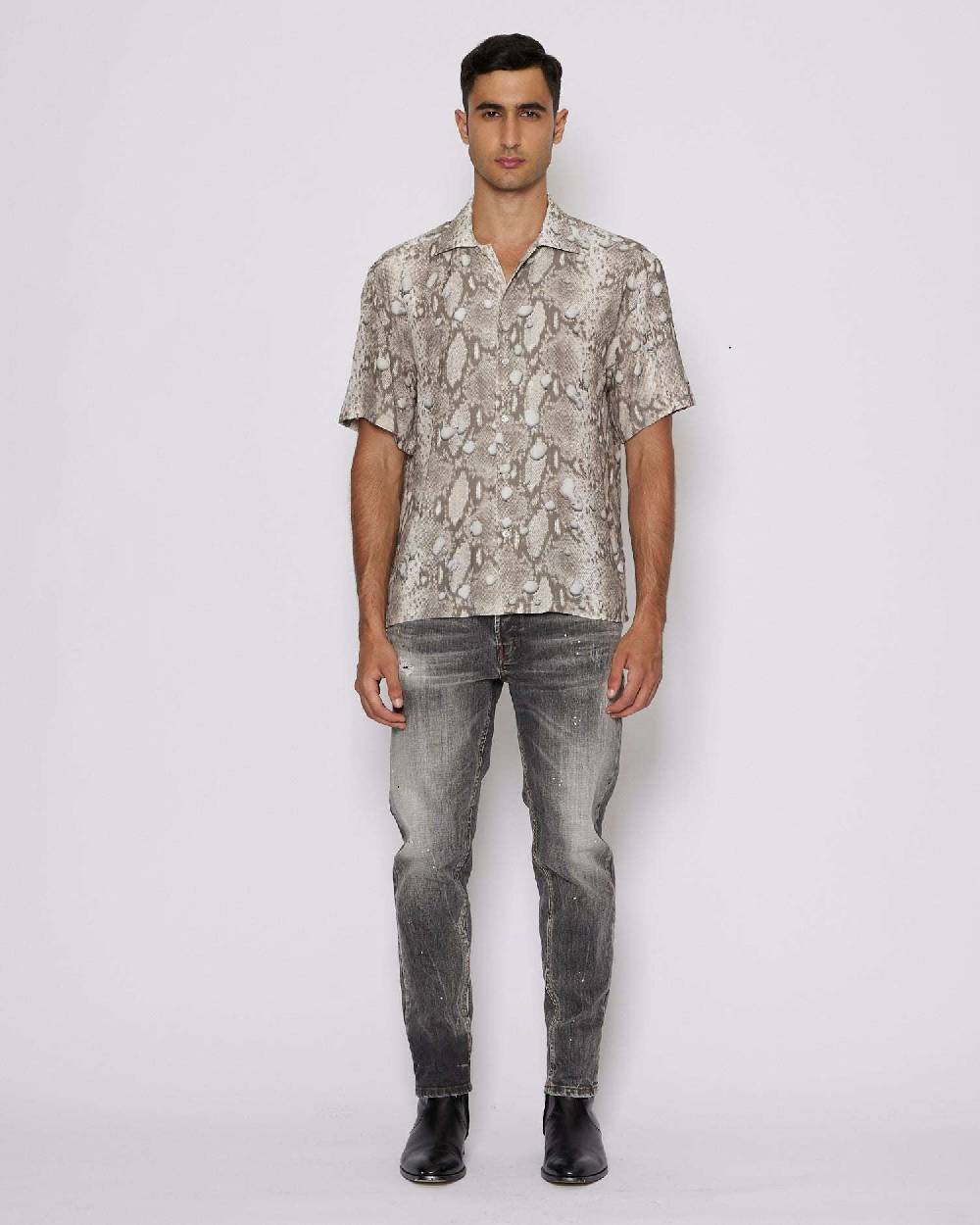 John Richmond Camicia con pattern tone sur tone Vendita Economica