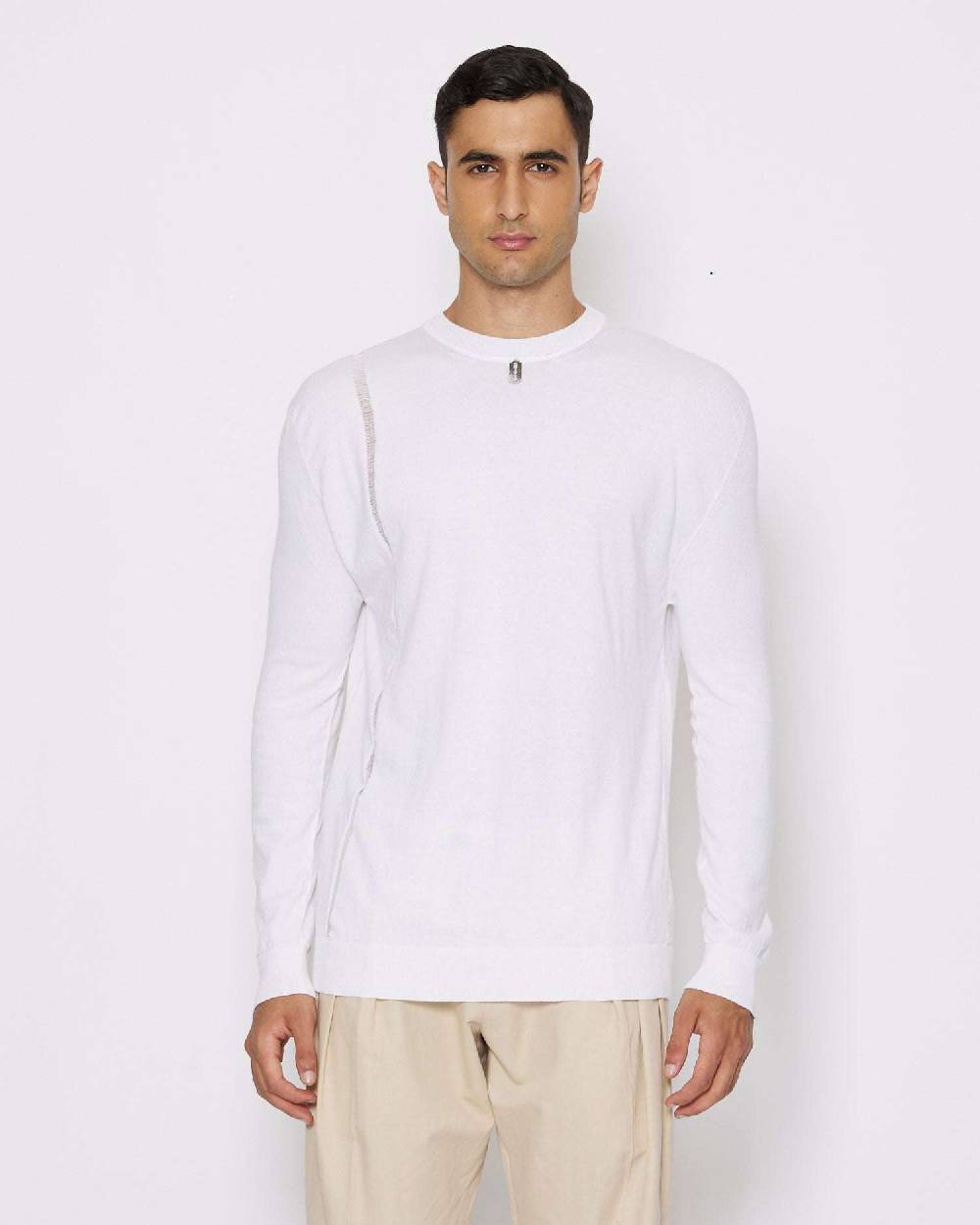 John Richmond Maglia in cashmere con etichetta metallica Negozio