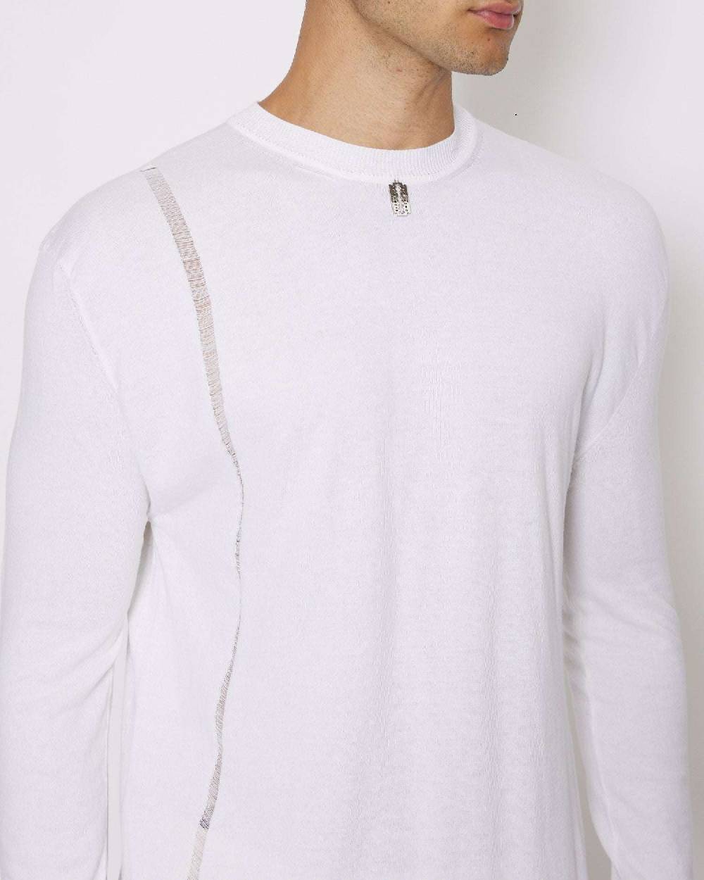John Richmond Maglia in cashmere con etichetta metallica Negozio