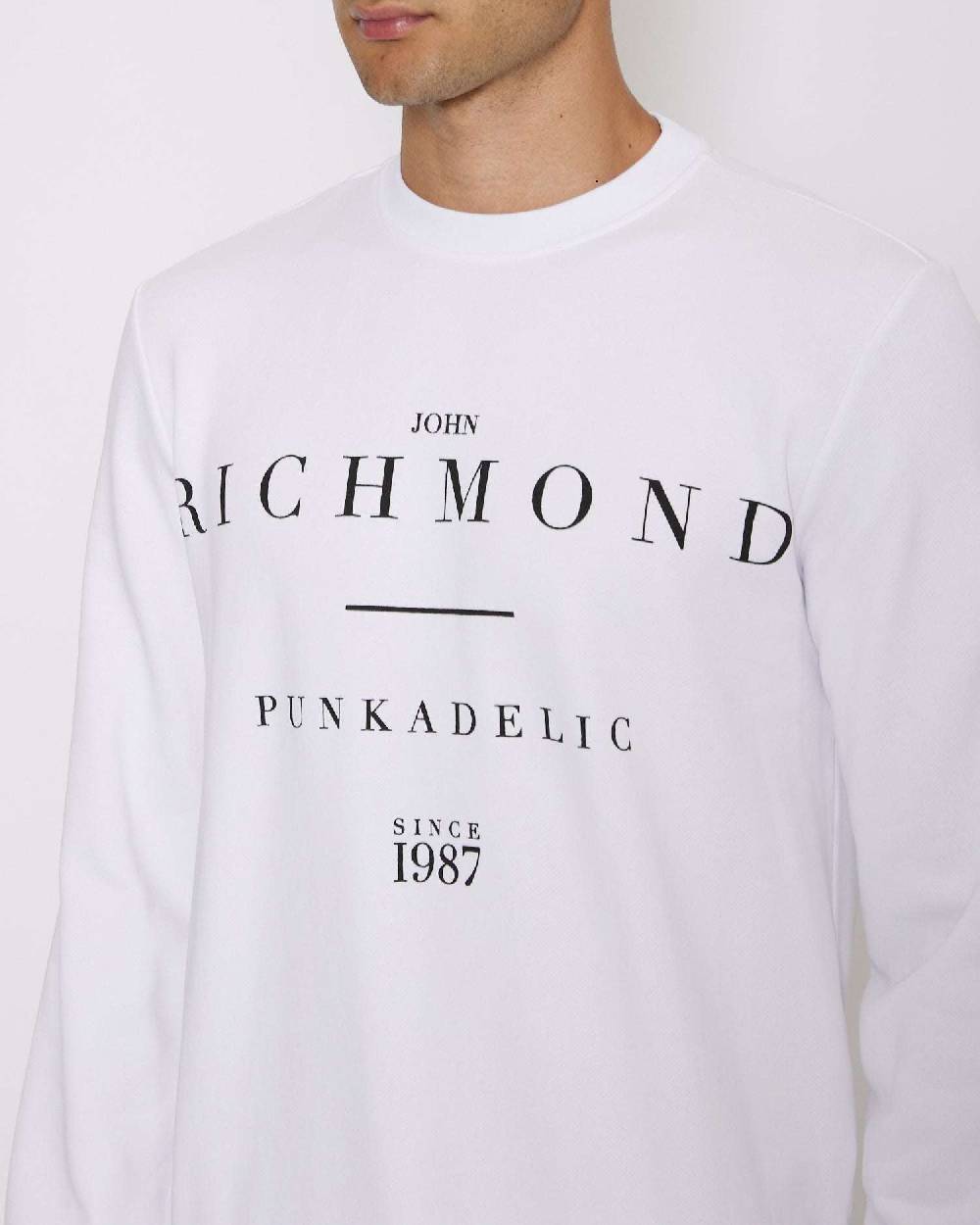 John Richmond Felpa con grafica sul davanti Moda