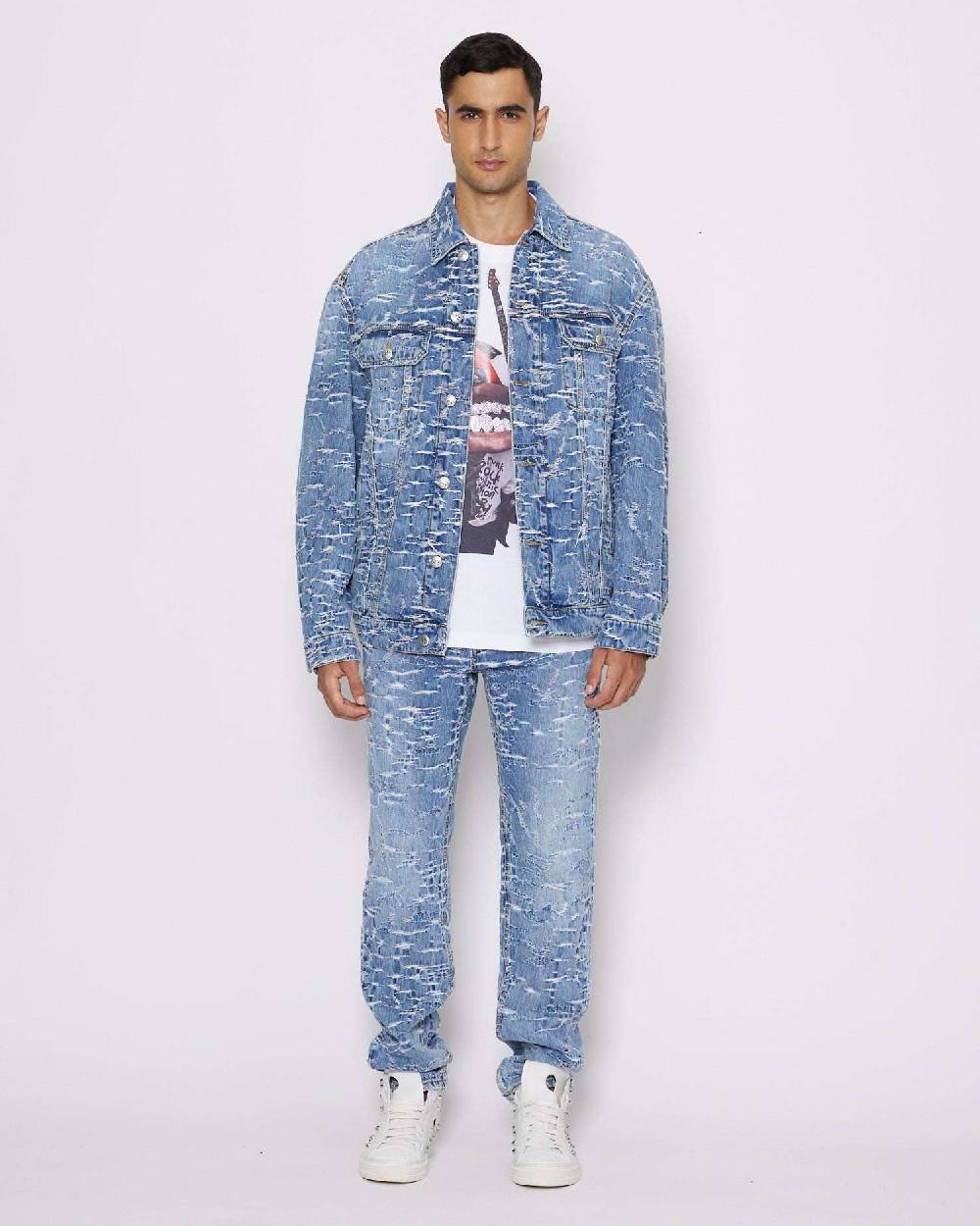 John Richmond Jeans slim con pattern Italia