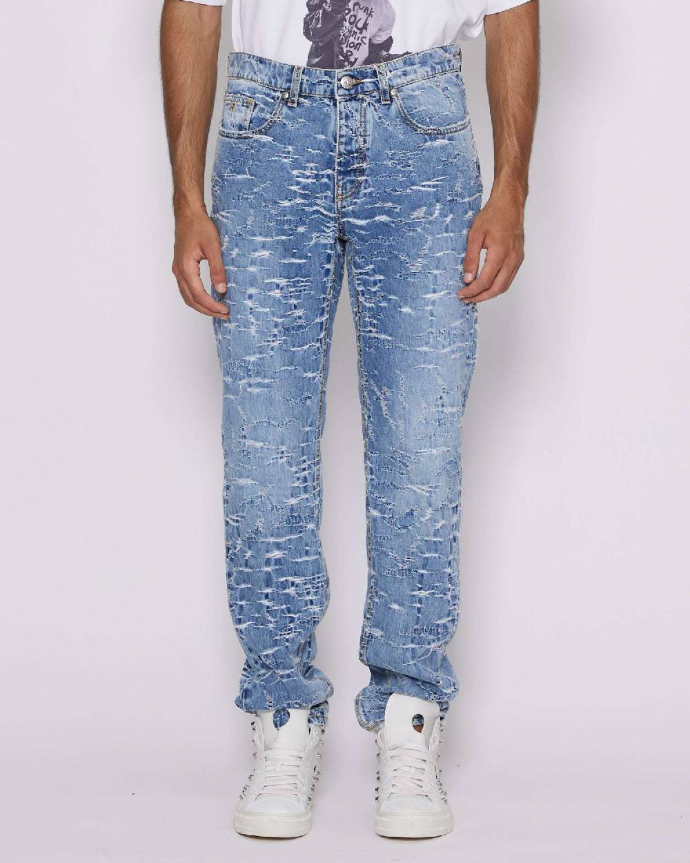 John Richmond Jeans slim con pattern Italia