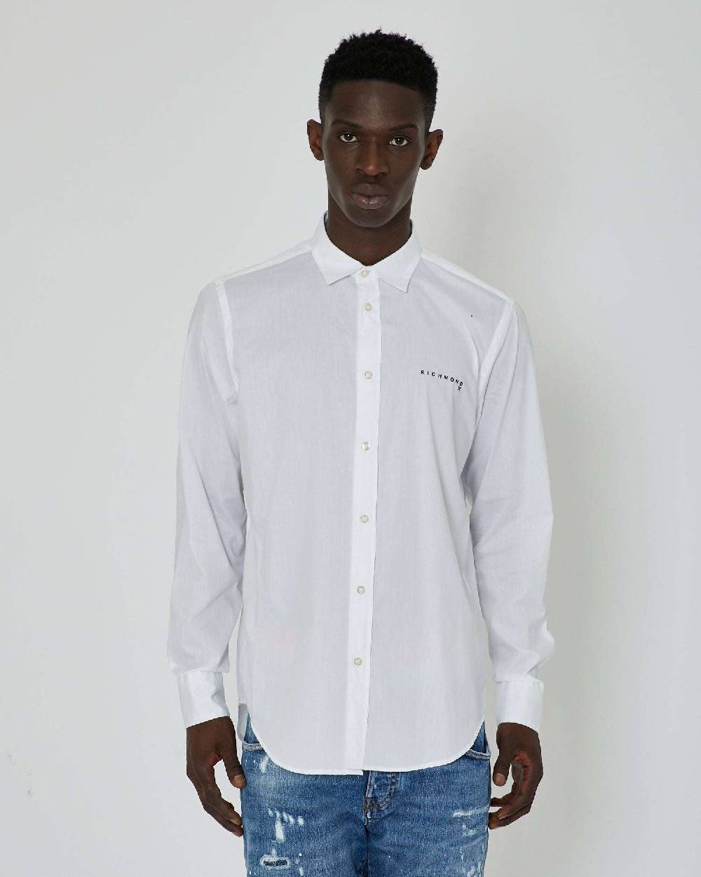 John Richmond Camicia con logo a contrasto sul davanti Novità