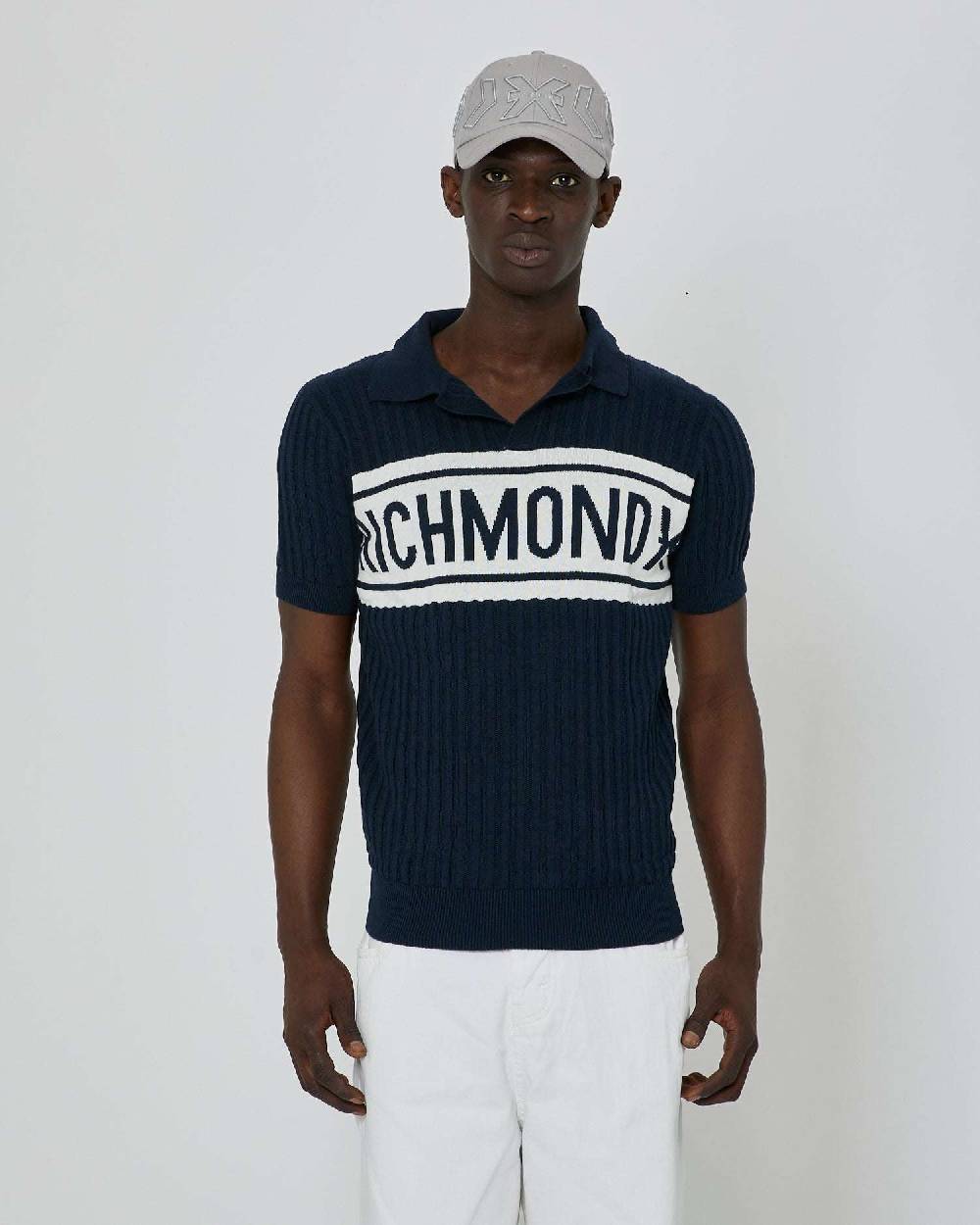 John Richmond Polo con logo bicolor sul davanti Online