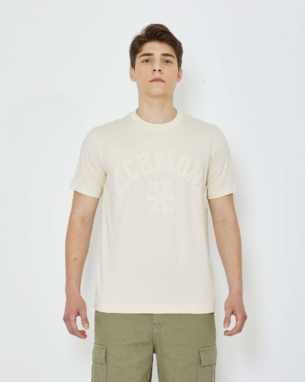 John Richmond T-shirt con logo a contrasto sul davanti Outlet