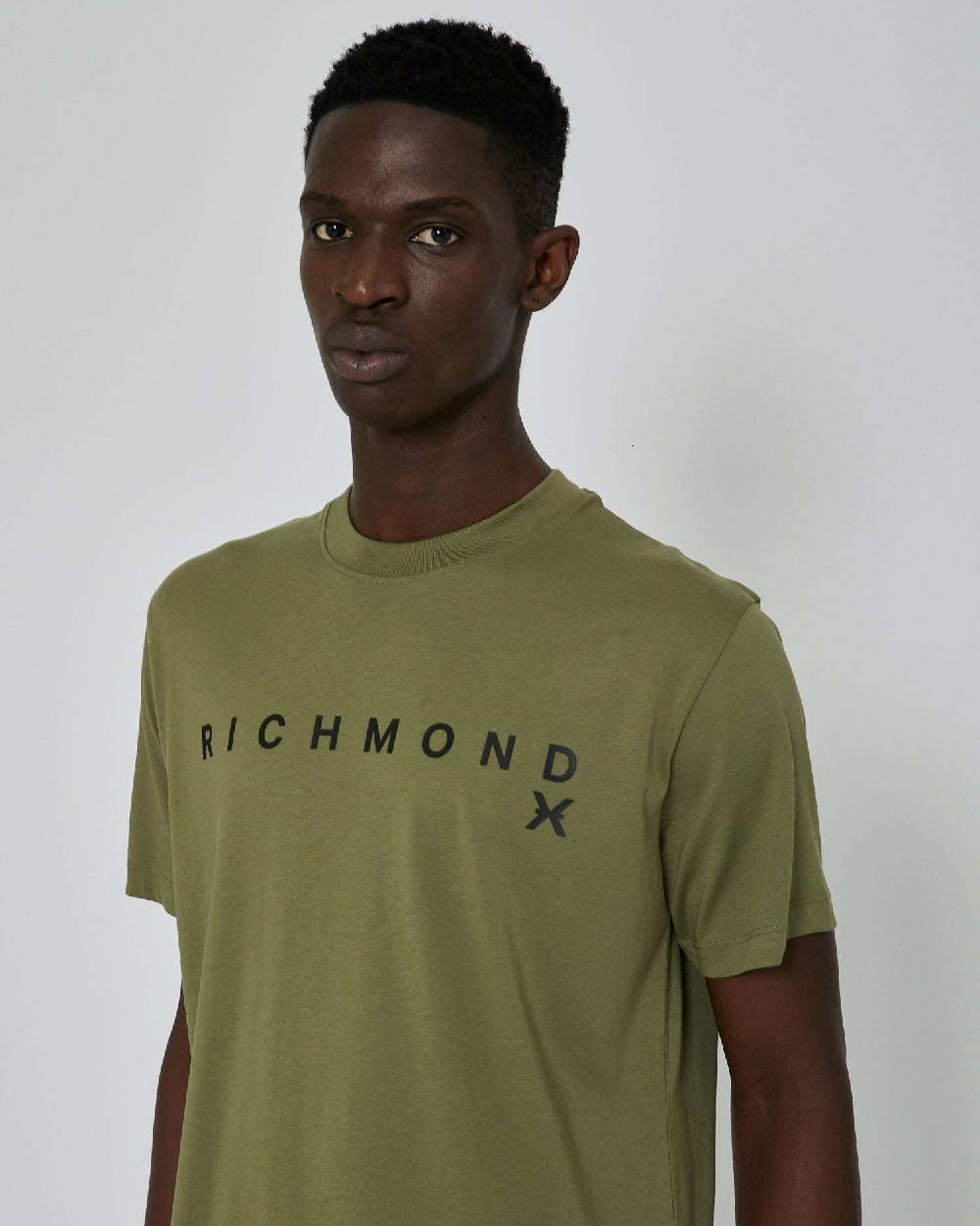 John Richmond T-shirt con logo a contrasto sul davanti In Vendita