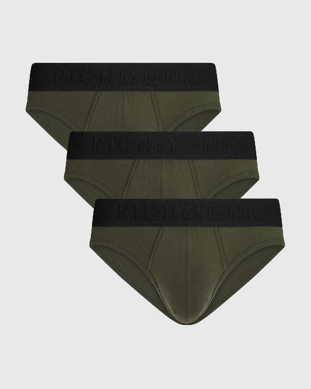 Richmondunderwear Tripack slip vita bassa tricolor in cotone pettinato Consegna Veloce