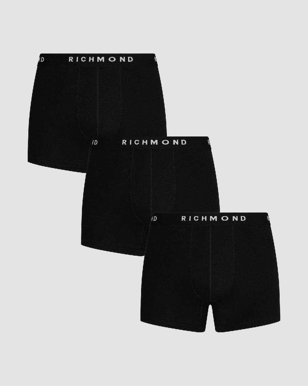 Richmondunderwear Tripack boxer tricolor vita bassa in cotone pettinato Promozione Limitata