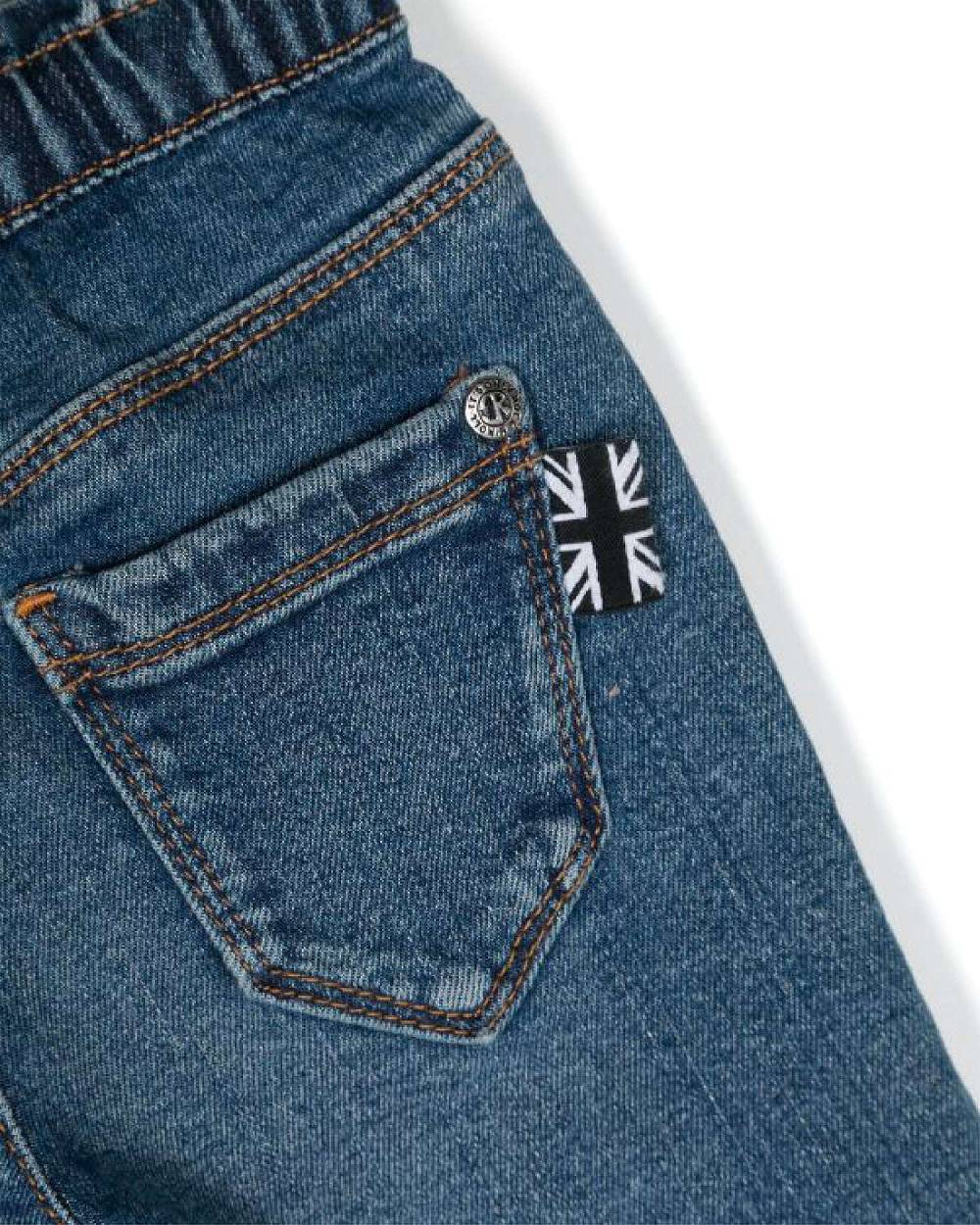 John Richmond kids Jeans con logo ricamato sul davanti Sottocosto