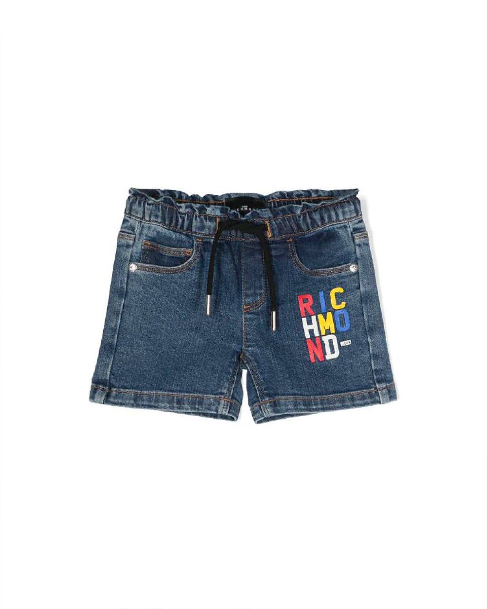John Richmond kids Bermuda in denim con logo sul davanti Convenienza