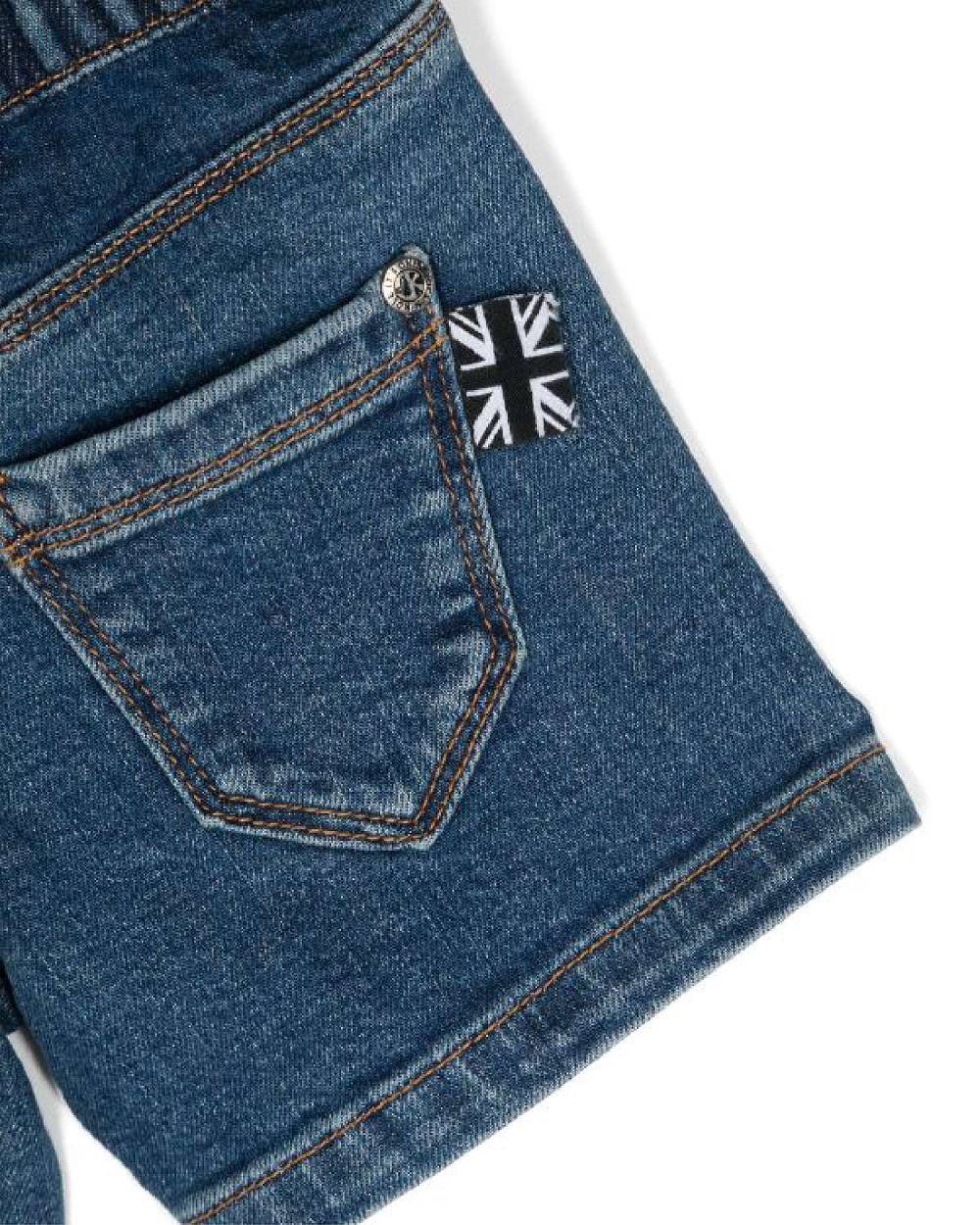 John Richmond kids Bermuda in denim con logo sul davanti Convenienza