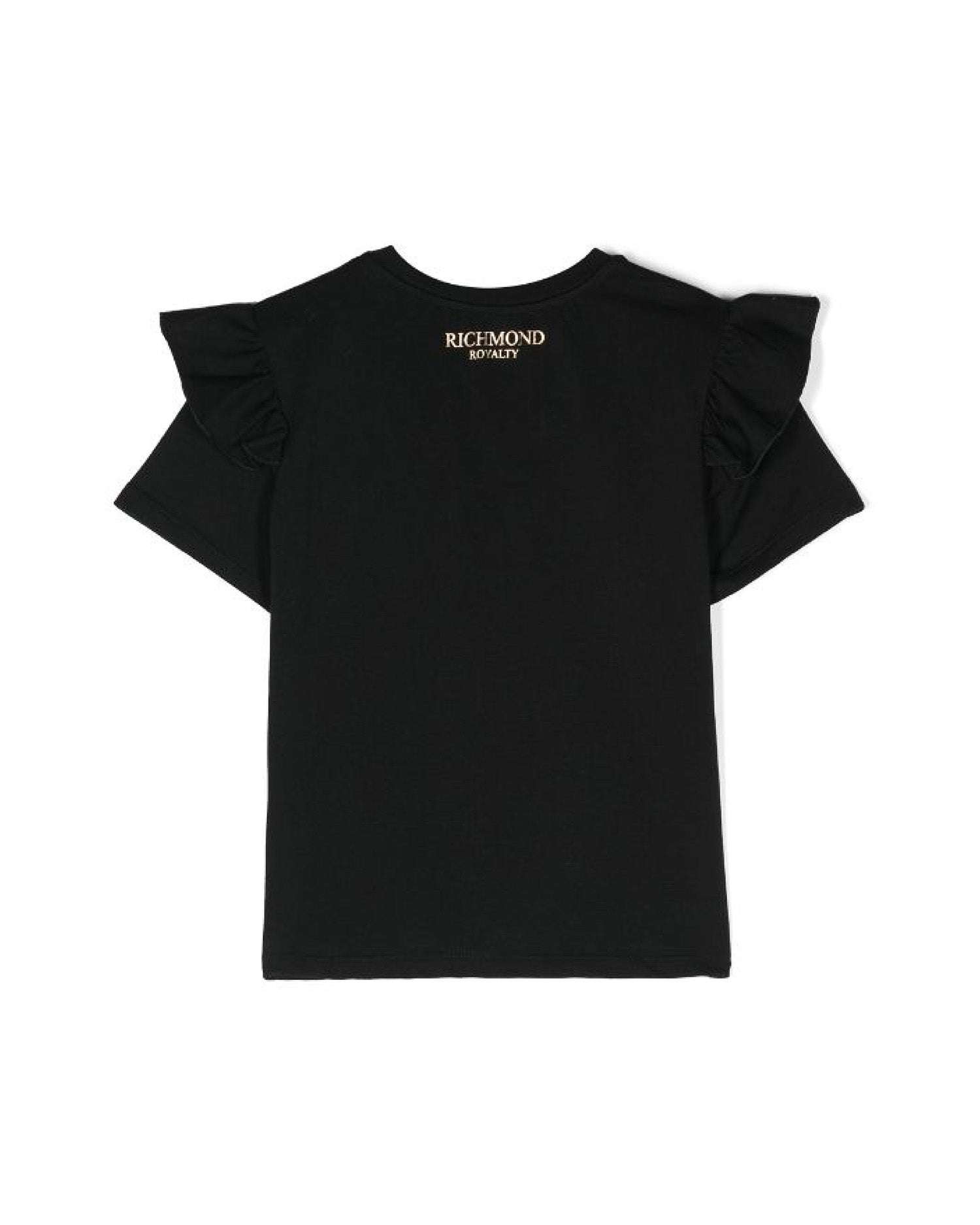 John Richmond kids T-shirt con logo sul davanti Presa