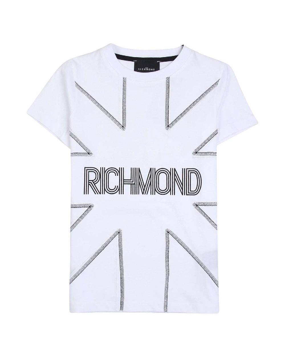John Richmond kids T-shirt con logo sul davanti Sconto