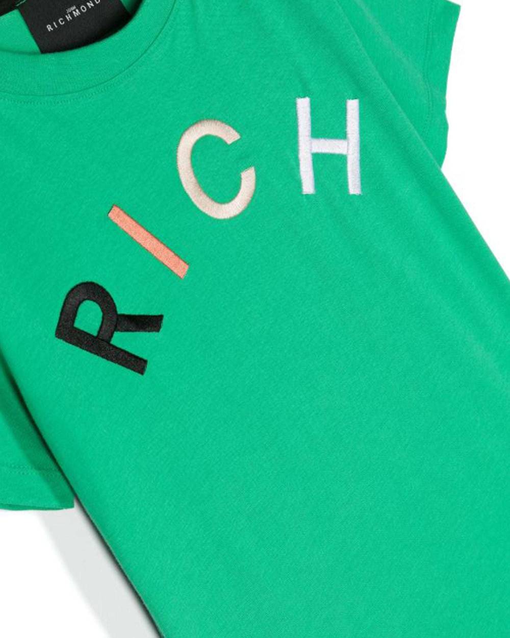 John Richmond kids T-shirt con logo sul davanti Offerta