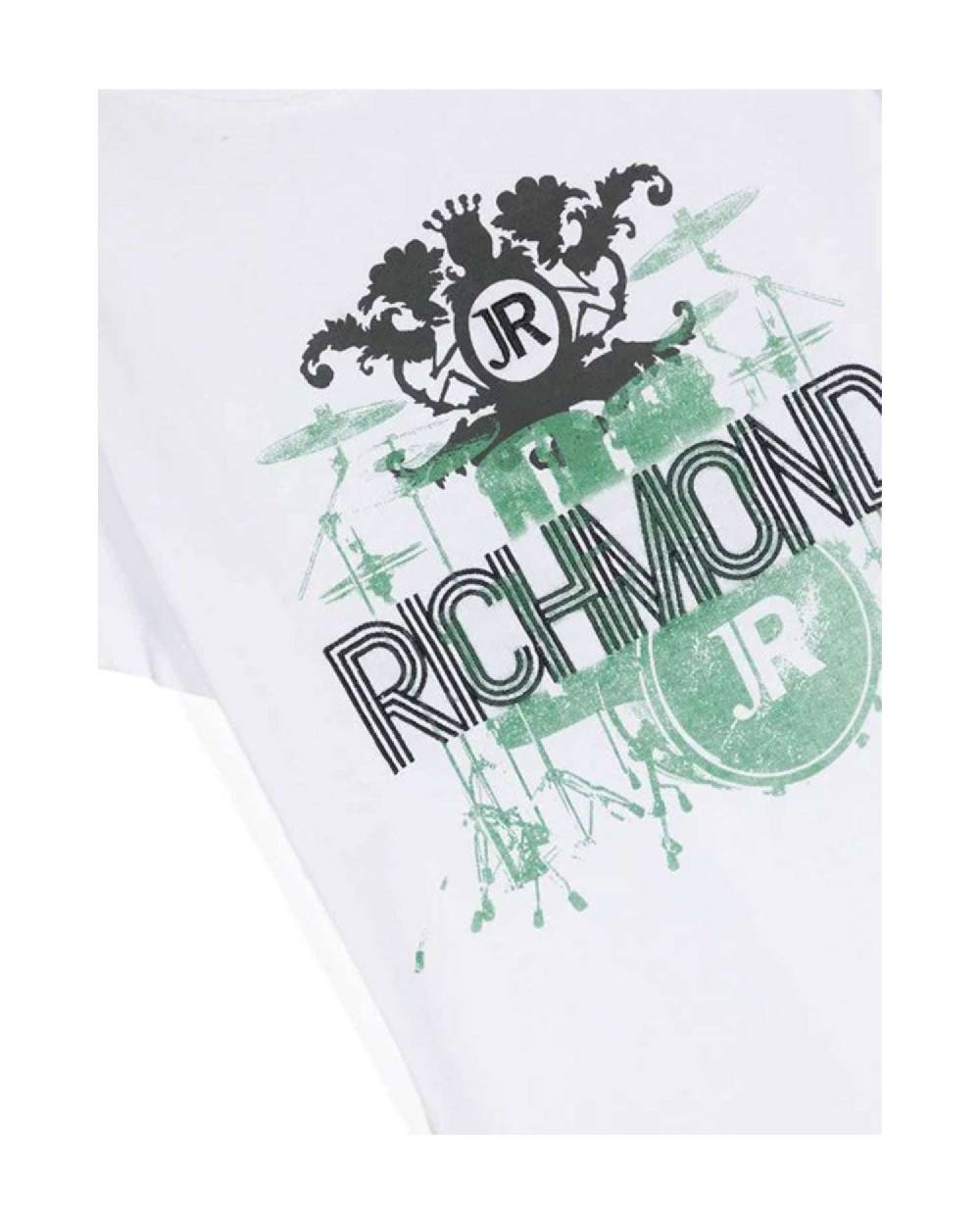 John Richmond kids T-shirt con logo e grafica sul davanti Economico