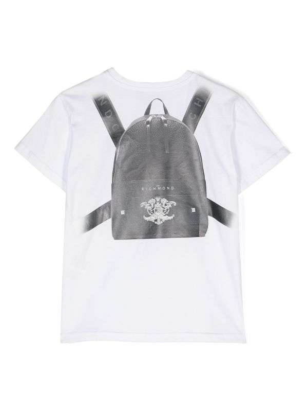 John Richmond kids T-shirt con stampa sul davanti e sul retro Offerte