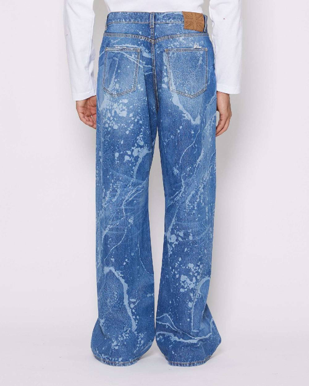 John Richmond Jeans gamba larga con strappi sul davanti Qualità Garantita