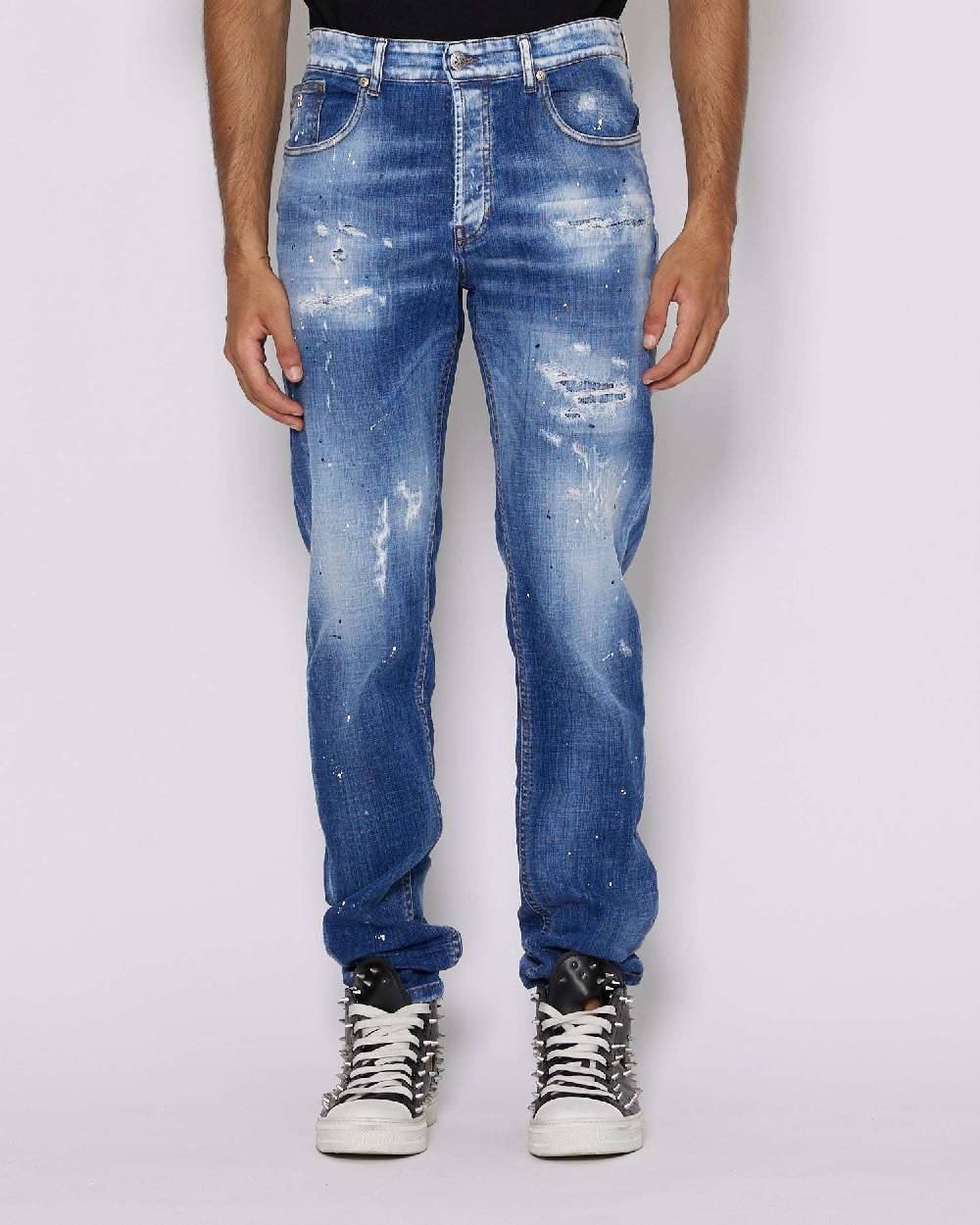 John Richmond Jeans slim con strappi sul davanti Consegna Veloce