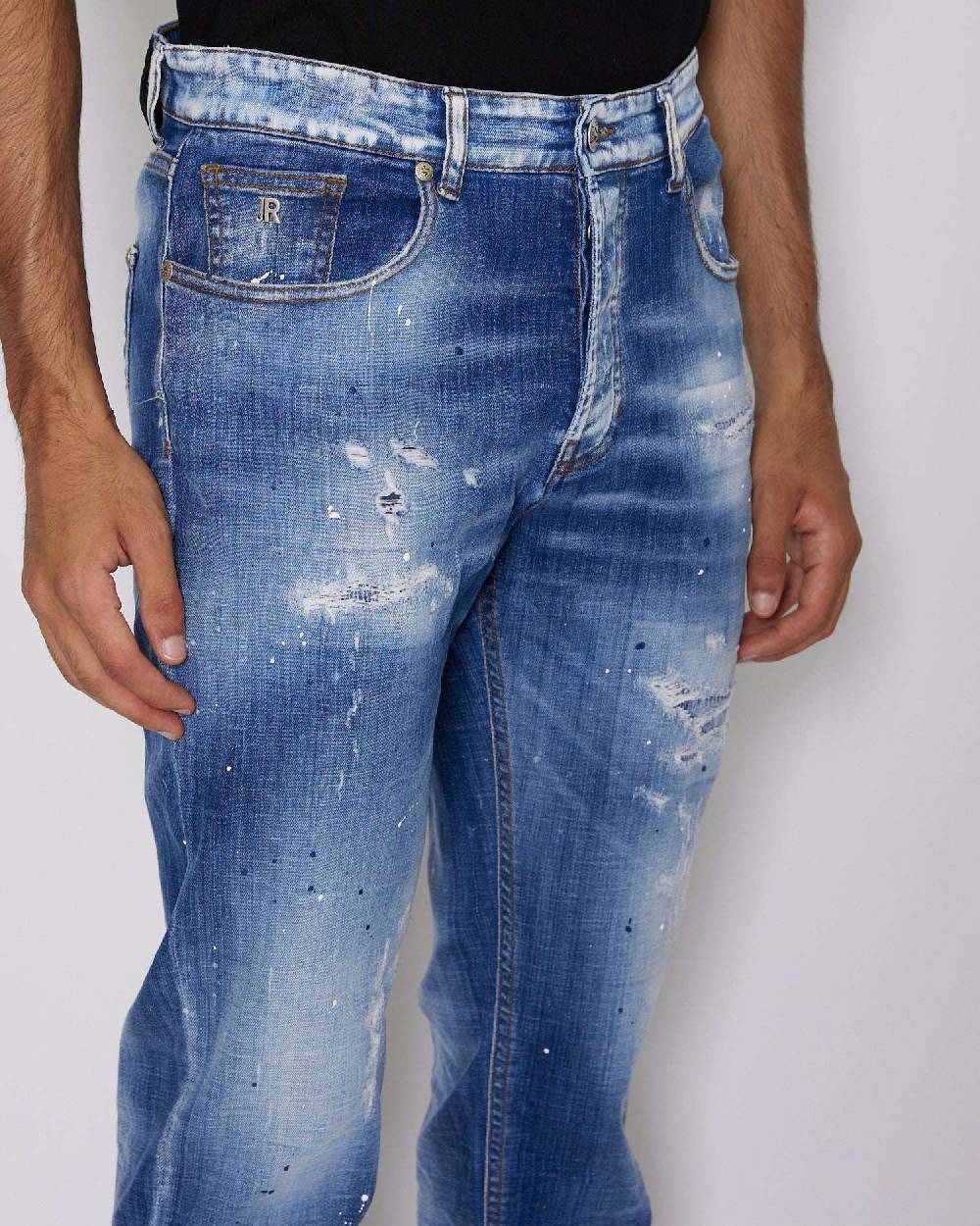 John Richmond Jeans slim con strappi sul davanti Consegna Veloce