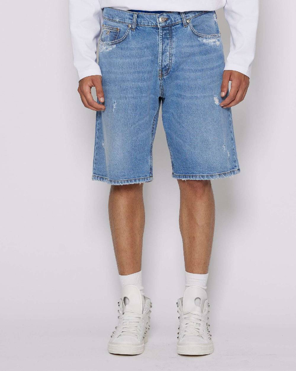 John Richmond Bermuda regular in denim Hotsell