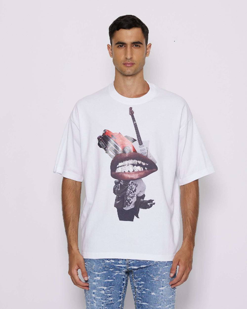 John Richmond T-shirt con grafica Vendita Calda