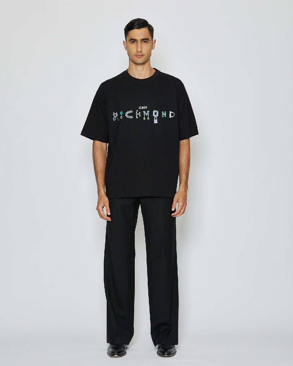 John Richmond T-shirt con logo sul davanti Vendita Economica