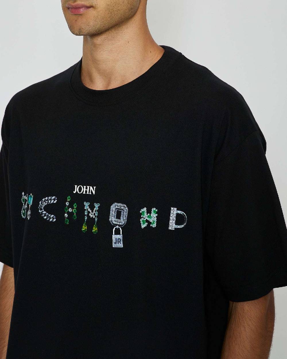John Richmond T-shirt con logo sul davanti Vendita Economica