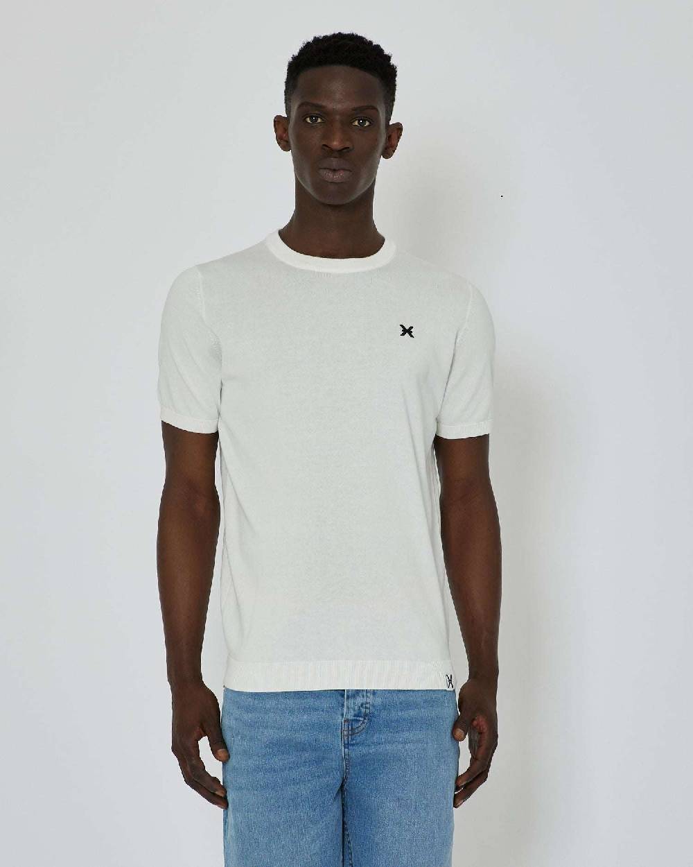 John Richmond Maglia con logo a contrasto sul davanti e banda bicolor sul retro Novità
