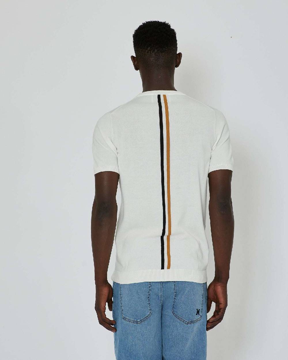 John Richmond Maglia con logo a contrasto sul davanti e banda bicolor sul retro Novità