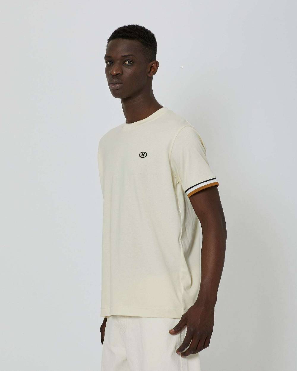 John Richmond T-shirt regolare con logo a contrasto sul davanti Economico