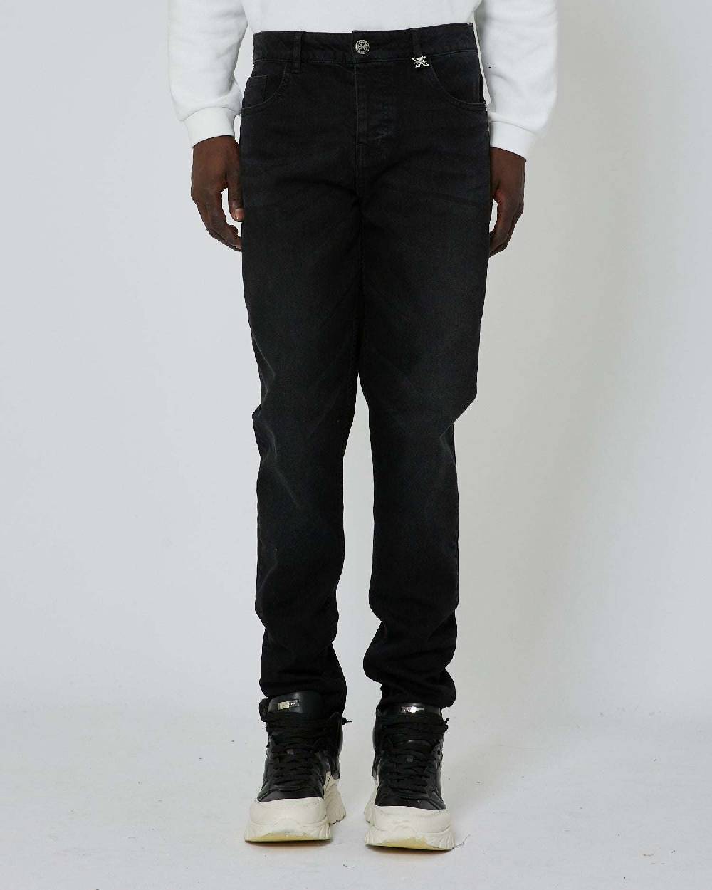 John Richmond Jeans slim fit con etichetta metallica sul davanti Flash Sale